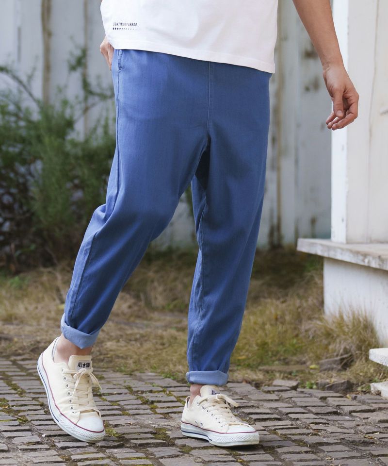 CAMBIO(カンビオ)】Indigo Dyed Regenerated Fiber Easy Pants