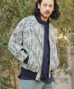 50%OFF【CAMBIO(カンビオ)】Geometric Jacquard MA-1 Type Jacket ＭＡ