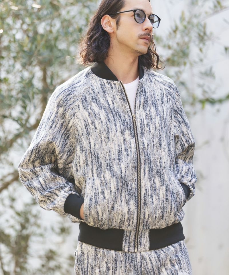 50%OFF【CAMBIO(カンビオ)】Geometric Jacquard MA-1 Type Jacket ＭＡ