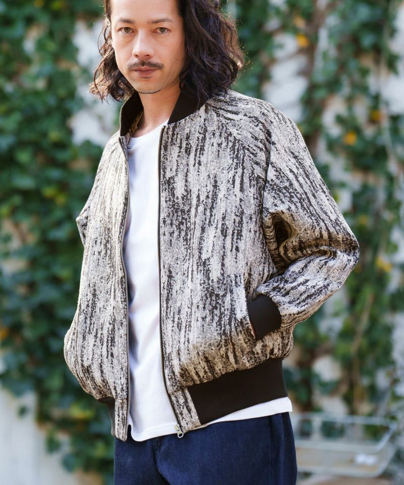 50%OFF【CAMBIO(カンビオ)】Geometric Jacquard MA-1 Type Jacket ＭＡ