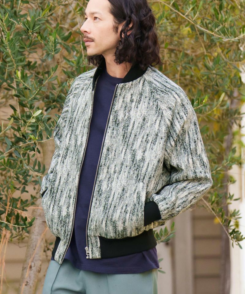 50%OFF【CAMBIO(カンビオ)】Geometric Jacquard MA-1 Type Jacket ＭＡ