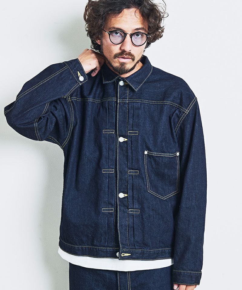 Magine(マージン)】12oz CRUNCH DENIM BIG G-JKT デニムジャケット 