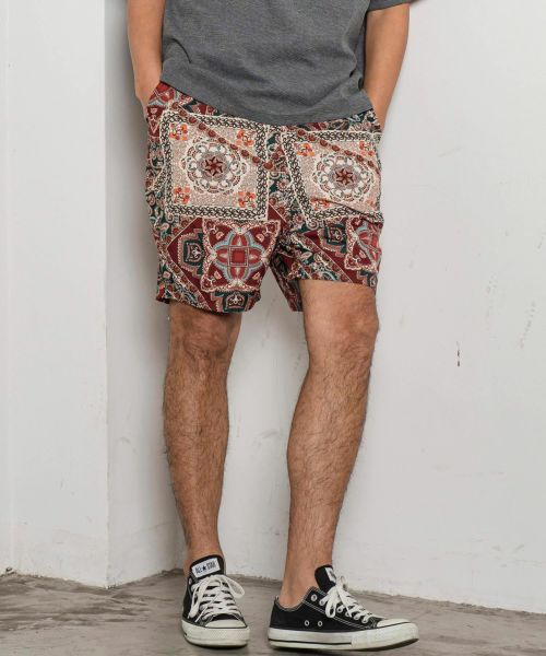 mp10800- PAISLEY PATTERN SHORT PANTS ショートパンツ-