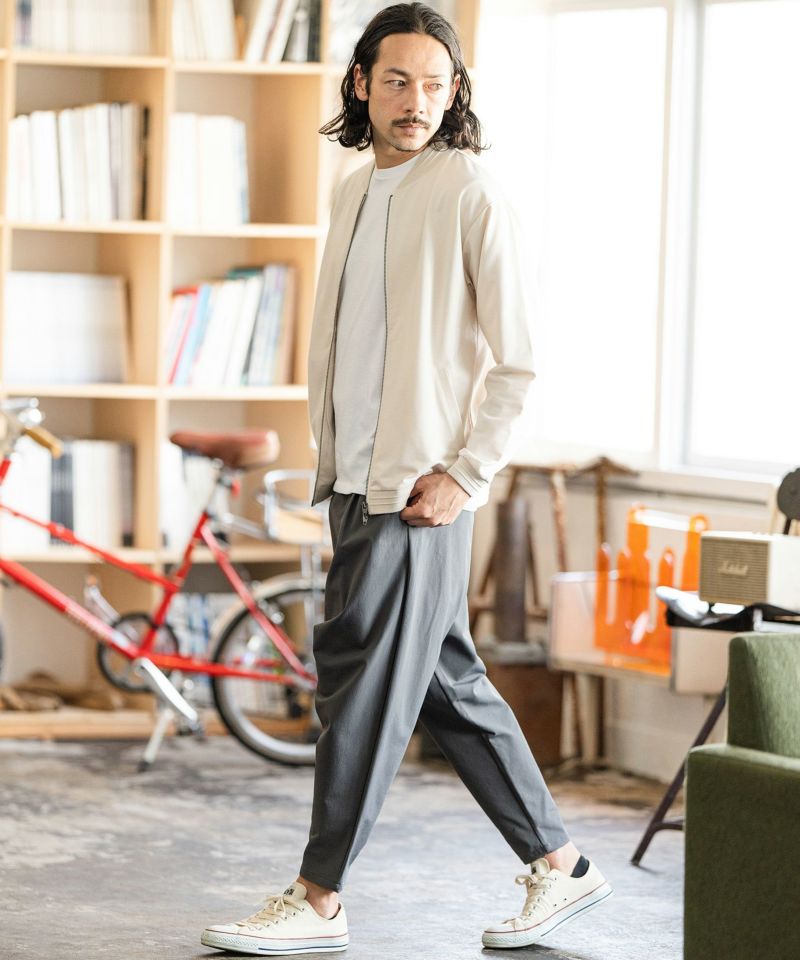 CAMBIO(カンビオ)】Stretch Nylon Cutting Sarrouel Pants サルエル