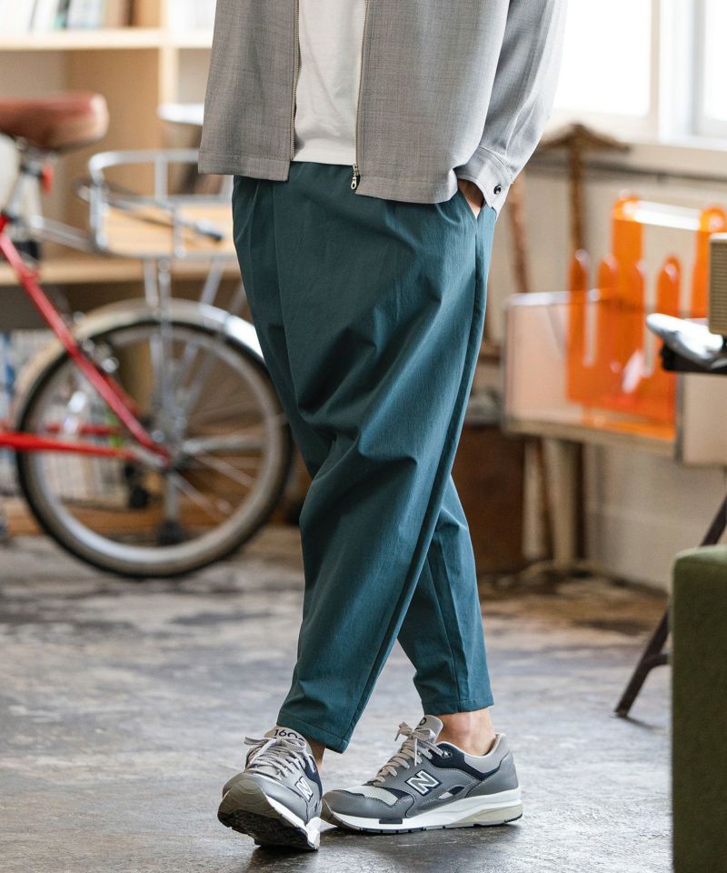 CAMBIO(カンビオ)】Stretch Nylon Cutting Sarrouel Pants サルエル