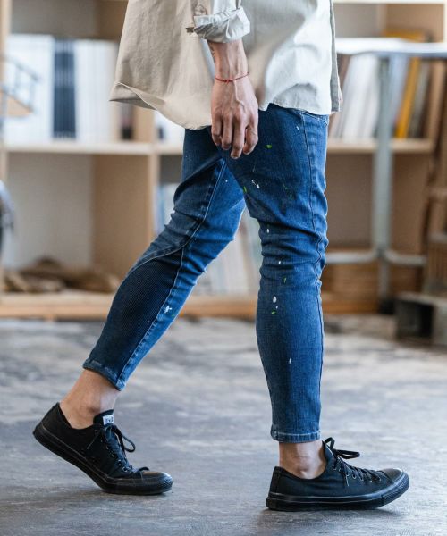 CAMBIO(カンビオ)】Shirring Design Denim Pants デニムパンツ 