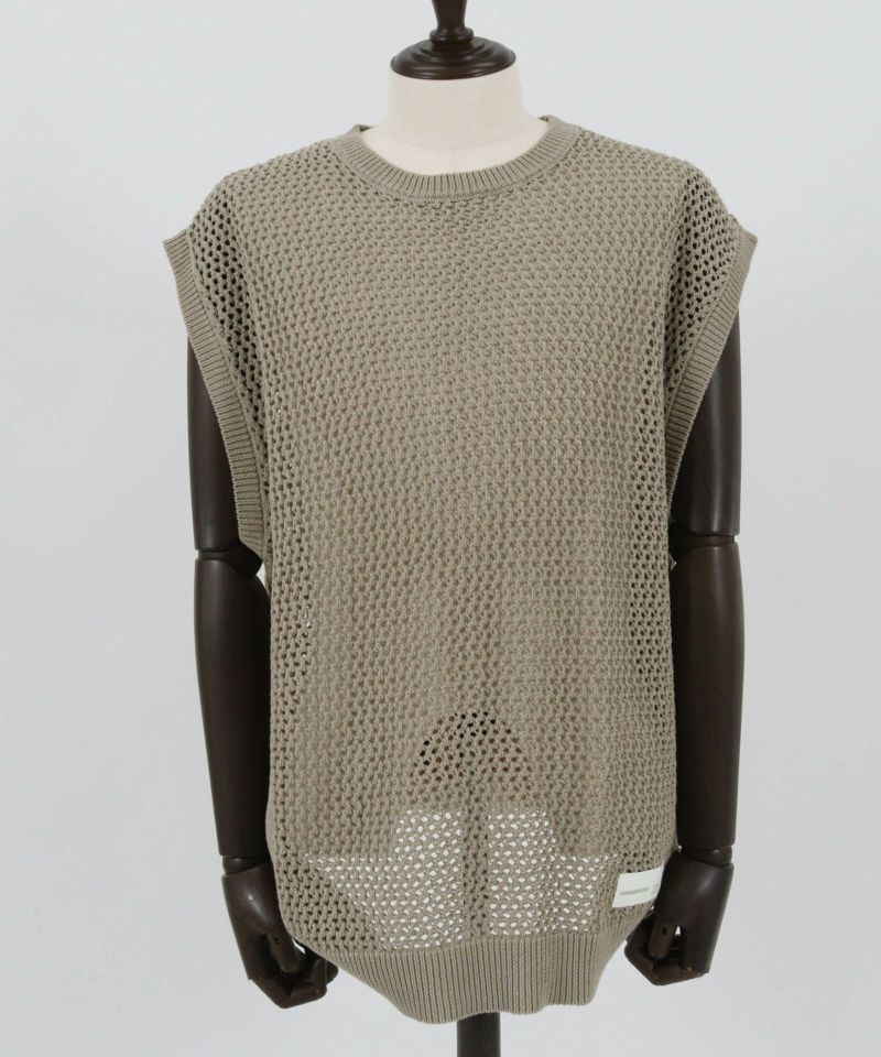 ADAM PATEK(アダムパテック)】 mesh knit vest ベスト(AP2311018