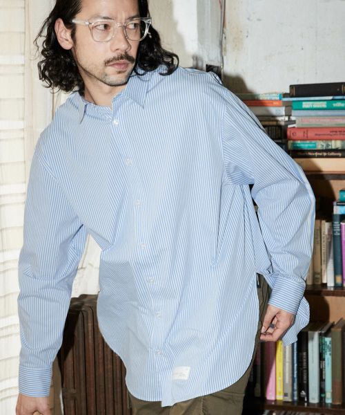30%OFF【ADAM PATEK(アダムパテック)】switching stripe shirt シャツ(AP2315013)