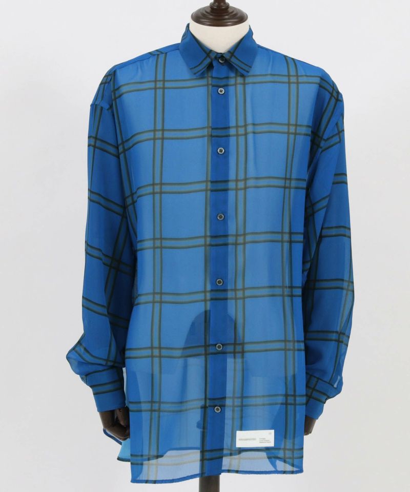 30%OFF【ADAM PATEK(アダムパテック)】sheer check shirt シャツ