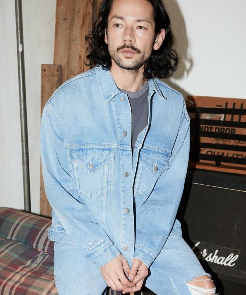 ADAM PATEK(アダムパテック)】blast looose grunge denim デニムパンツ