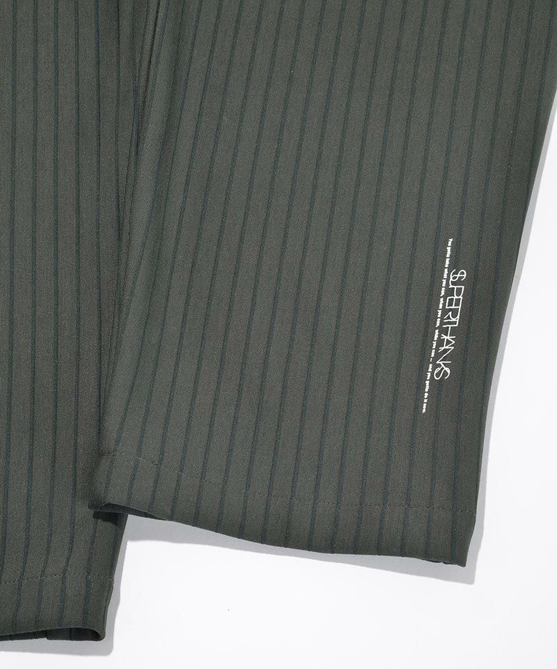 SUPERTHANKS(スーパーサンクス)】 JERSEY-STRIPE TAPERED PANTS