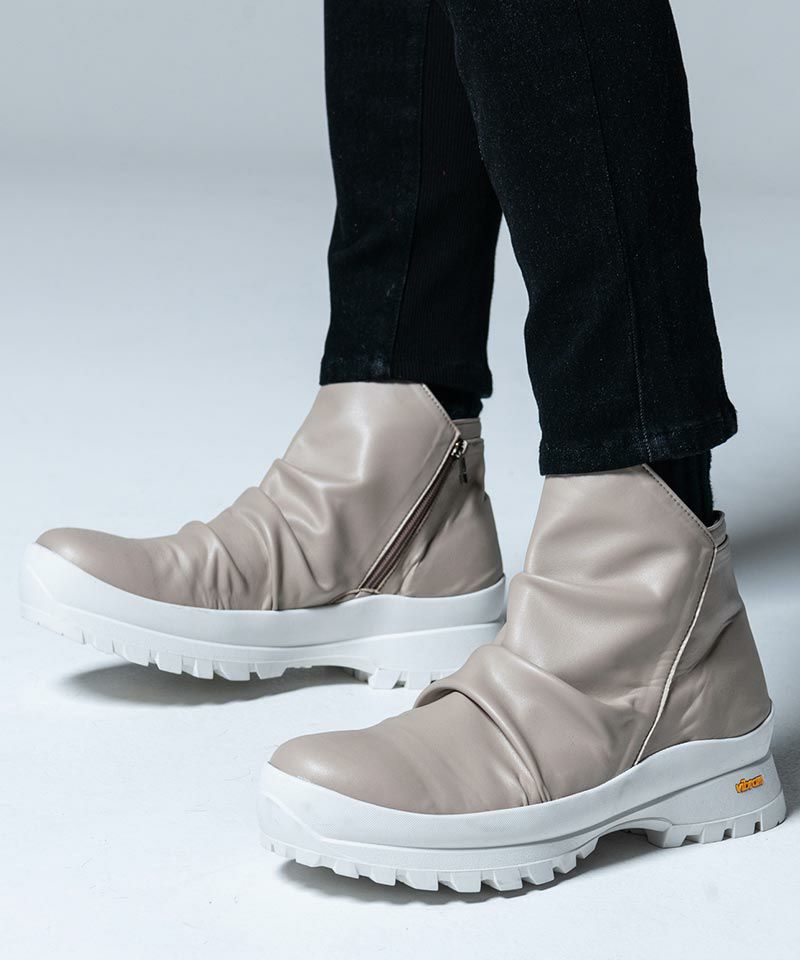 【glamb(グラム)】Side Zip Drape Boots サイドジップドレープブーツ(GB0223-AC04)