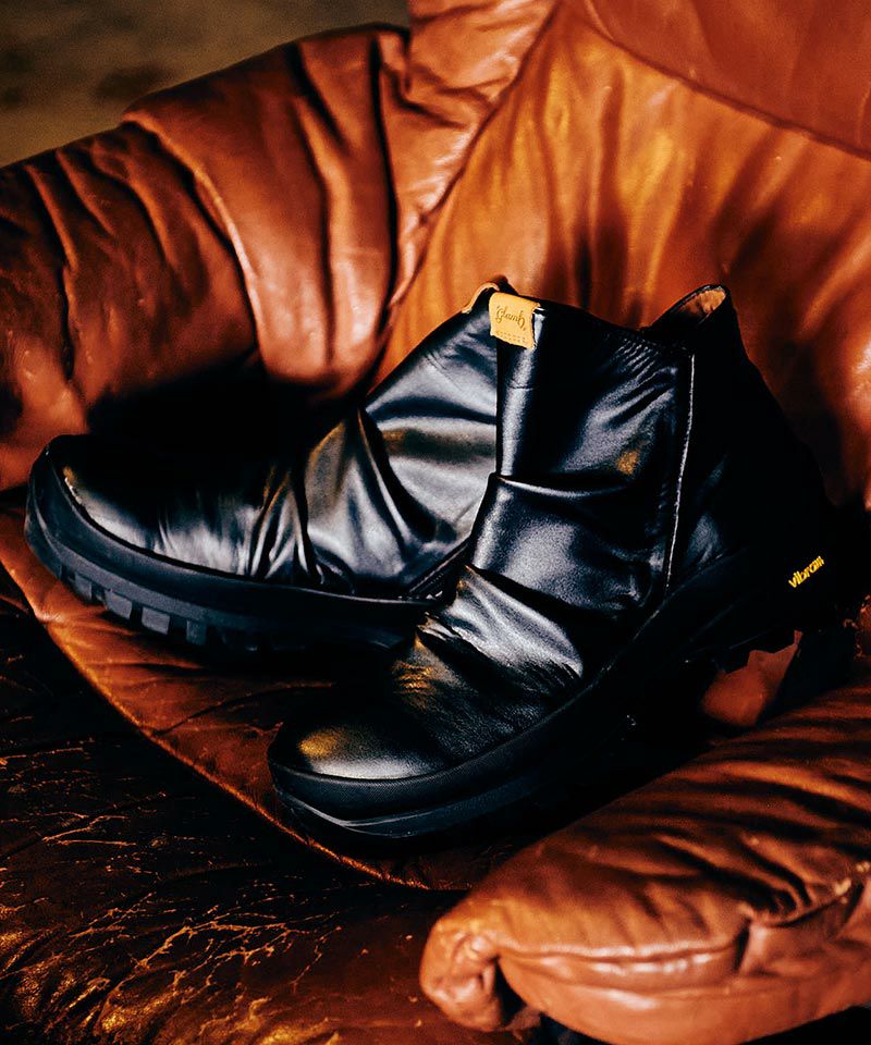 glamb(グラム)】Side Zip Drape Boots サイドジップドレープブーツ
