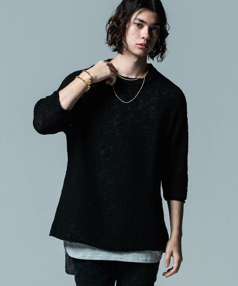 glamb グラム Danny knit 〈ダニーニット〉 グレー 3 セール】Knit Denim Jersey / ニットデニムジャージ（ジャージ