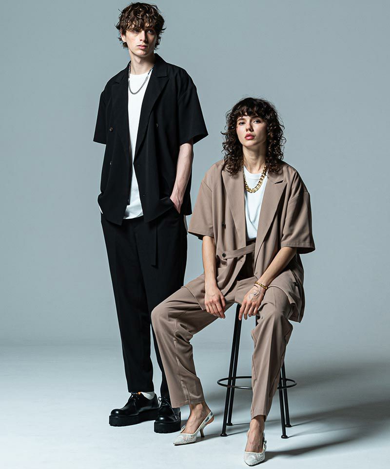 50%OFF【glamb(グラム)】Half Sleeves Double JKT ハーフスリーブ