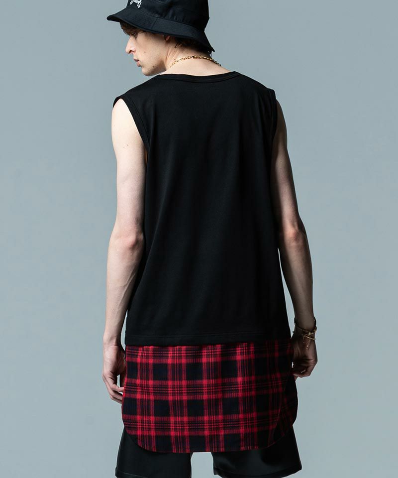 glamb(グラム)】Grunge Layered Tank Top グランジレイヤードタンク