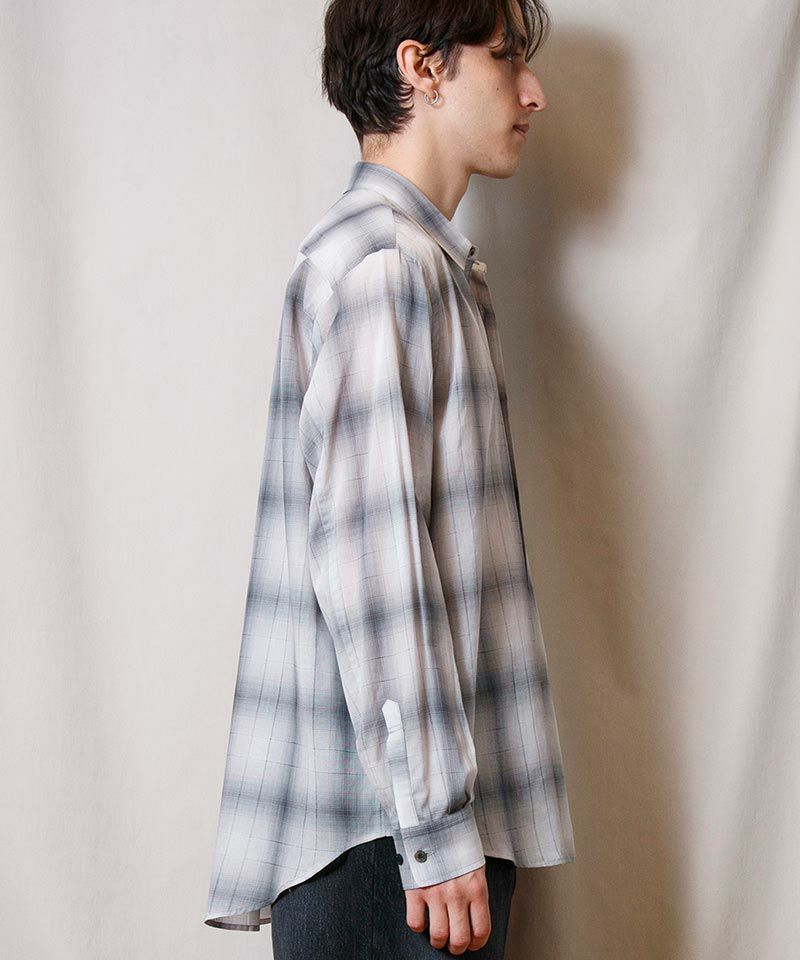 30%OFF【FACTOTUM(ファクトタム)】 Voil Cotton Round Hem Shirt