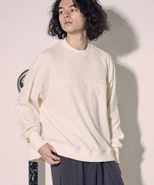 CAMBIO(カンビオ)】Zip Henley Neck Sweat Pullover プルオーバー