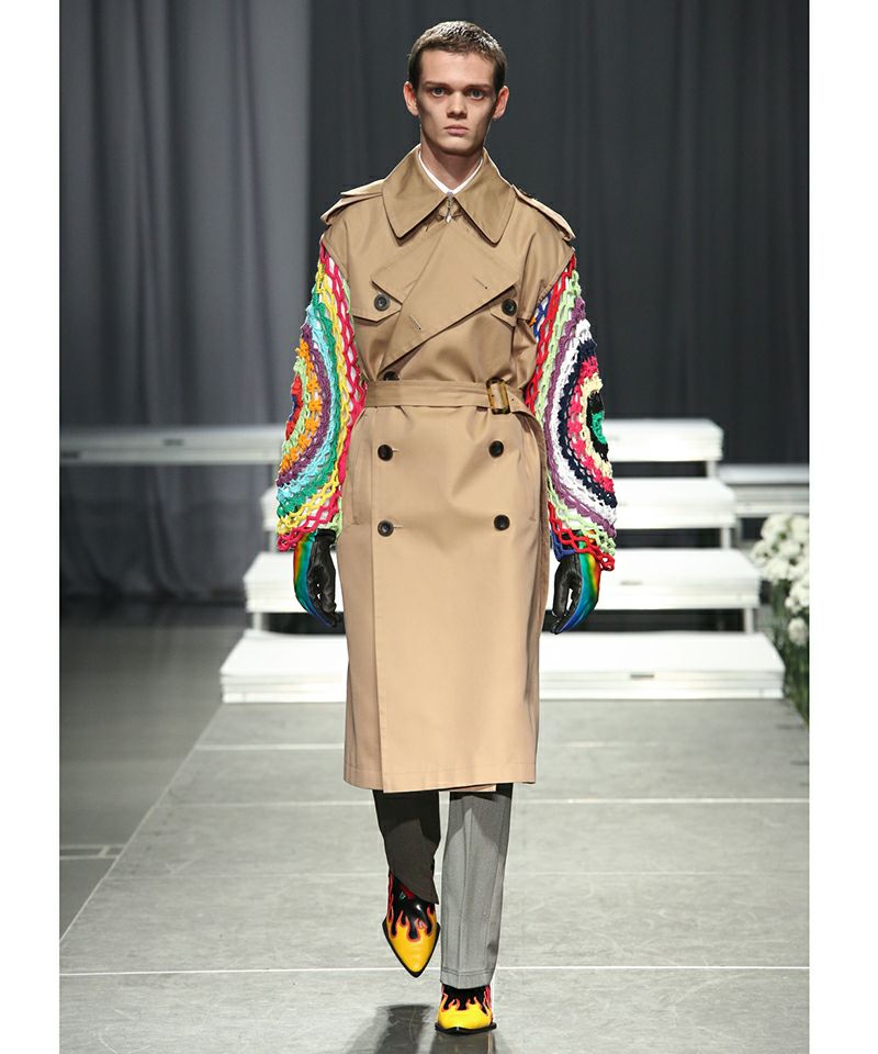 TENDER PERSON(テンダーパーソン)】CROCHE SLEEVE TRENCH COAT 