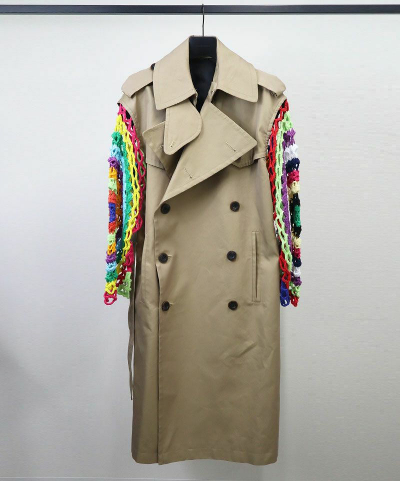 TENDER PERSON(テンダーパーソン)】CROCHE SLEEVE TRENCH COAT 