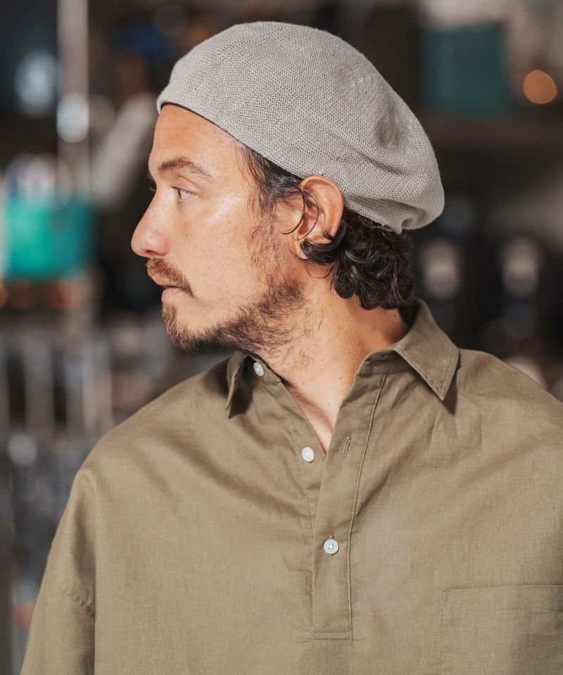 大人気新品  CAMBIO 帽子 Cotton Linen Thermo Beret ベレー帽 帽子