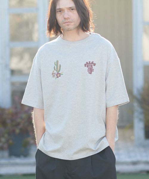 CAMBIO(カンビオ)】ベトジャン風ビッグシルエットTシャツ（Cactus 