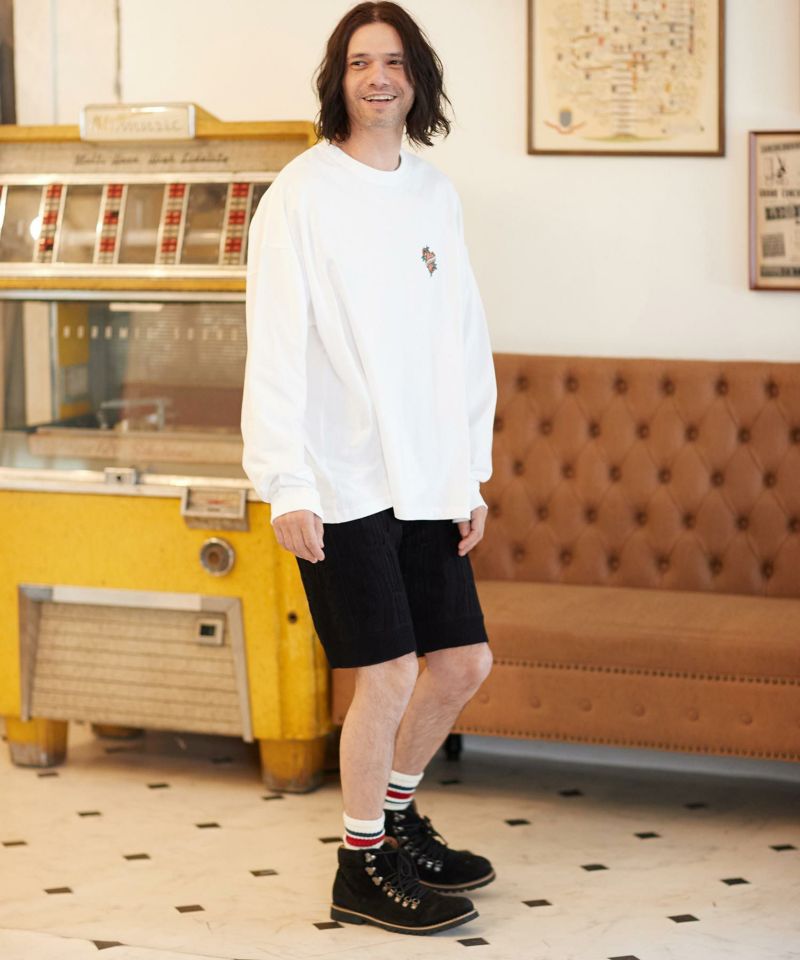 CAMBIO(カンビオ)】アメトラ風タトゥーデザインビッグシルエットロンT