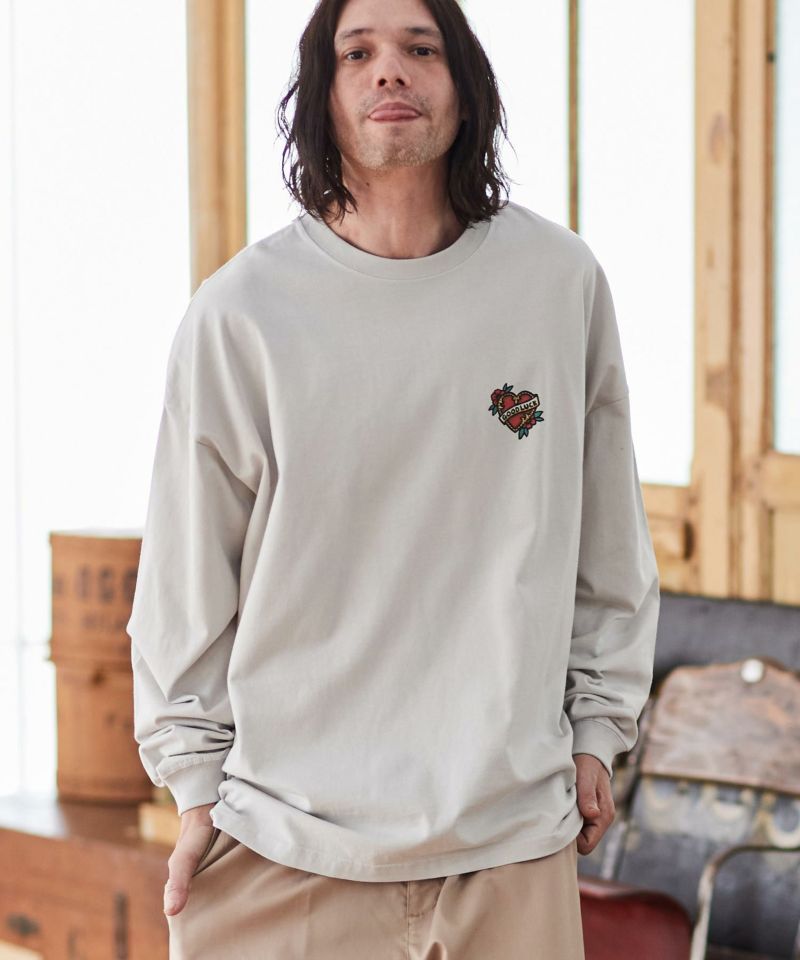 グランジ　ラメ　ロンT タトゥーデザイン　アーカイブ　激かわ CAMBIO（カンビオ） 【】 アメトラ風タトゥーデザインビッグシルエット