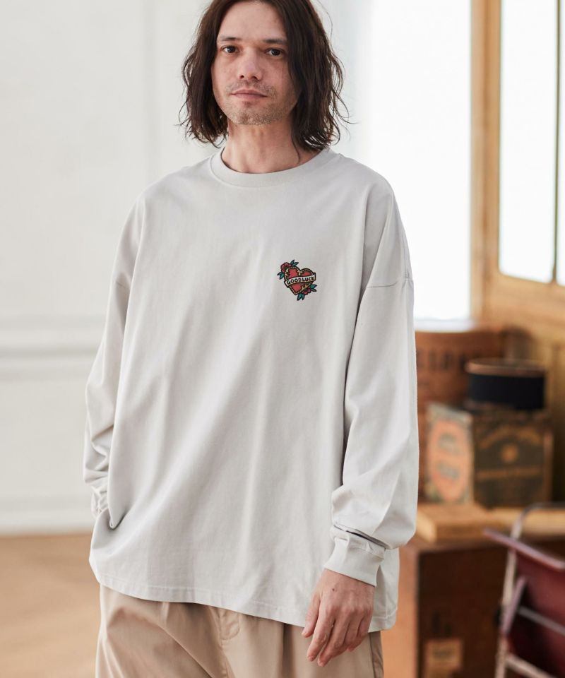 CAMBIO(カンビオ)】アメトラ風タトゥーデザインビッグシルエットロンT