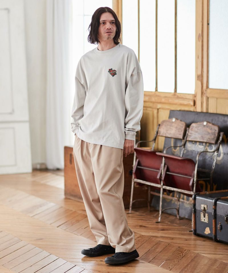 CAMBIO(カンビオ)】アメトラ風タトゥーデザインビッグシルエットロンT