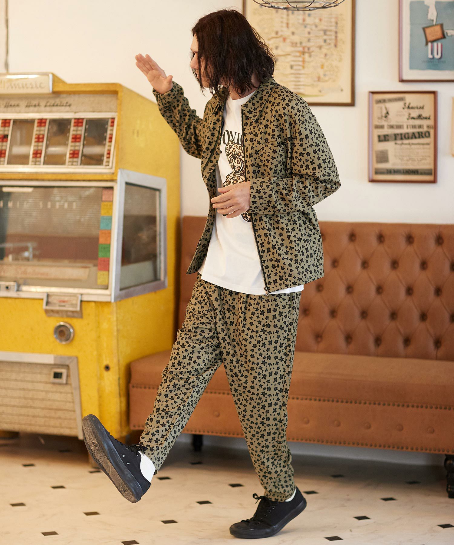 60%OFF【CAMBIO(カンビオ)】フラワーレオパードprintedジャケット  