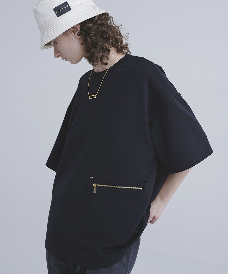 CULLNI(クルニ)】Zip Pocket Asymmetric Hem Tee Tシャツ(23-SS-031