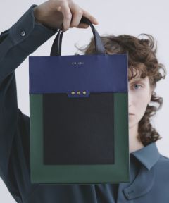 【CULLNI(クルニ)】 Leather vertical mini tote bag トートバッグ(BG-029)