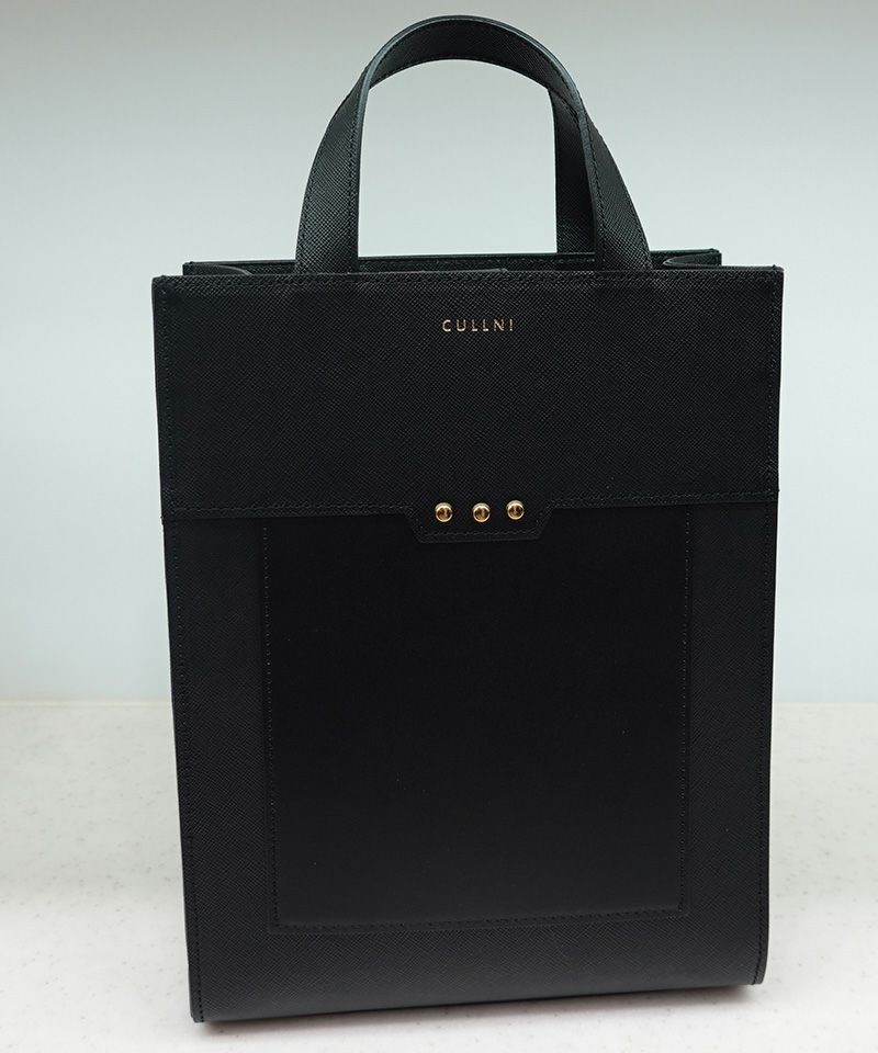 CULLNI(クルニ)】 Leather vertical mini tote bag トートバッグ