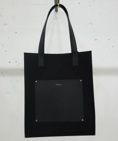 CULLNI(クルニ)】 Leather Pocket Canvas Tote トートバッグ(BG-003 