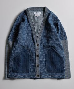 FDMTL(ファンダメンタル)】PATCHWORK CARDIGAN 3YR WASH カーディガン