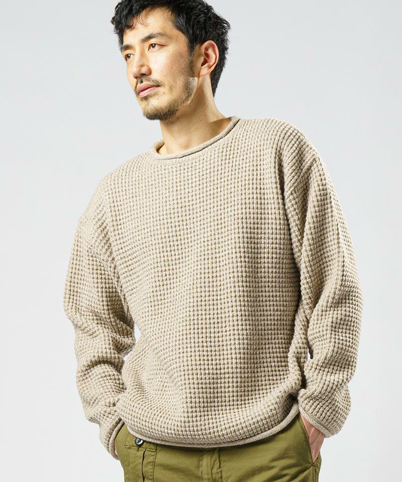 wjk】waffle roll crew knit ニット(6312 kw53c) | CAMBIO カンビオ