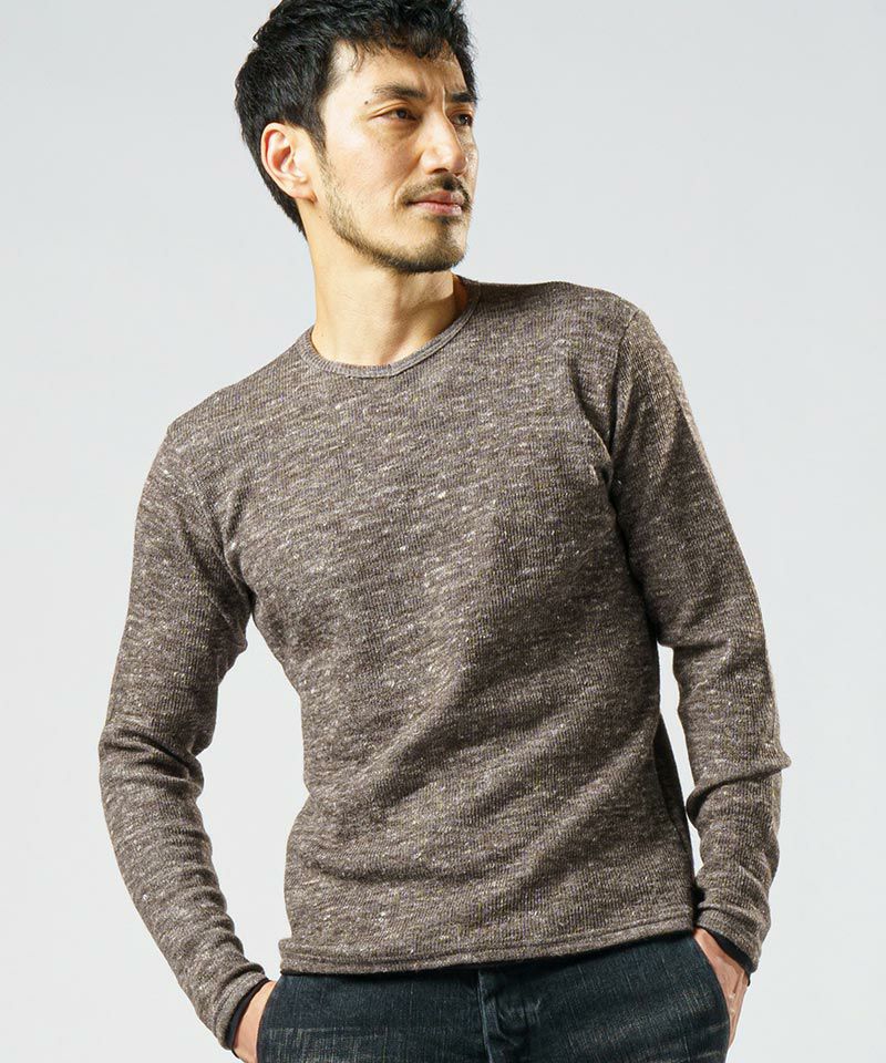 wjk】wool linen double face L-S Vネックカットソー(7977 wn01c ...