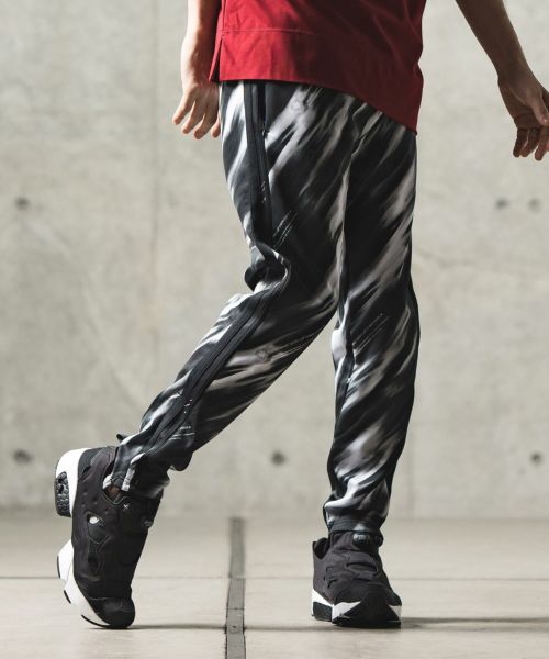 GLIMCLAP(グリムクラップ)】Repeating pattern jersey pants(monotone geometric  pattern) パンツ(10-20-gls-cb) | CAMBIO カンビオ