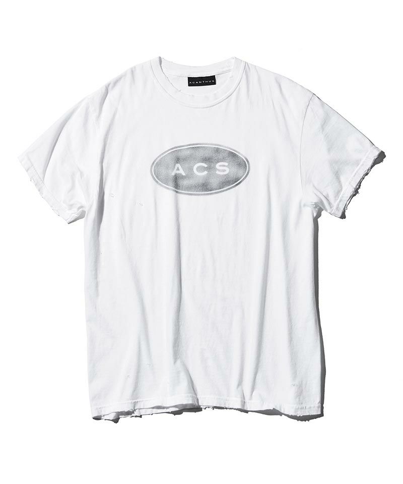 30%OFF【ACANTHUS(アカンサス)】Damage Spray Circle Logo Tee Tシャツ 