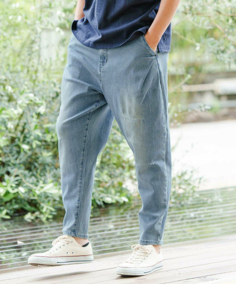 パンツ mp11182-Stretch Denim Soft Balloon Pants バルーンパンツ