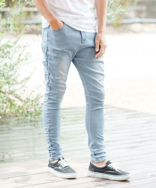 CAMBIO(カンビオ)】Shirring Design Denim Pants デニムパンツ