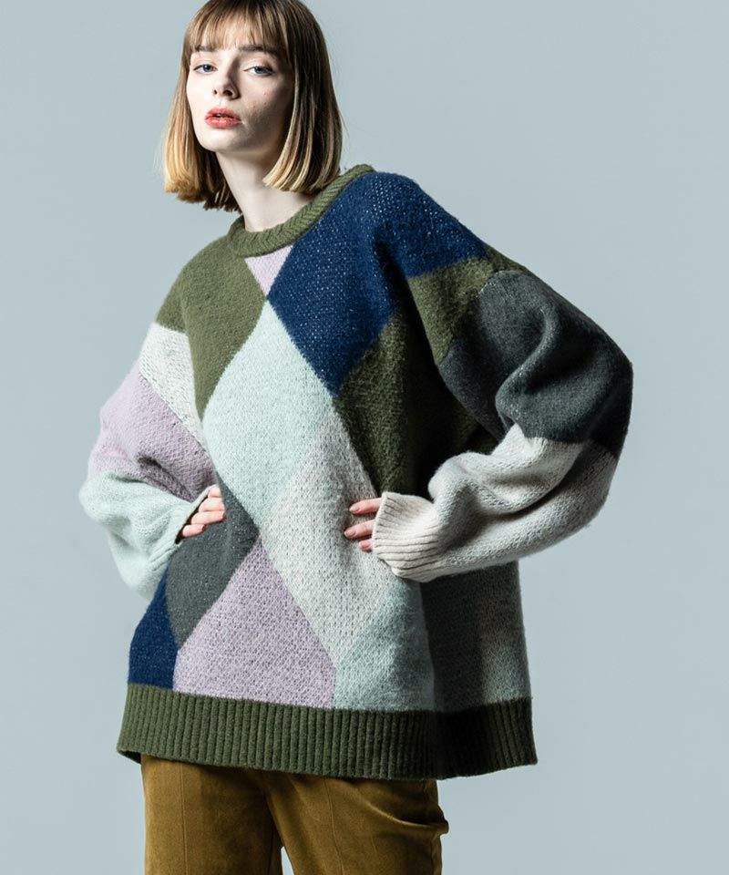 glamb グラム Danny knit 〈ダニーニット〉 グレー 3 セール】Knit Denim Jersey / ニットデニムジャージ（ジャージ