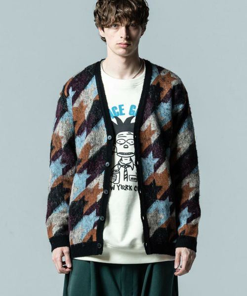 glamb(グラム)】Dad Chequered Cardigan ダッドチェッカーカーディガン