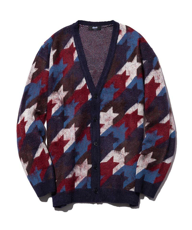 50%OFF【glamb(グラム)】Houndstooth Cardigan ハウンドトゥース