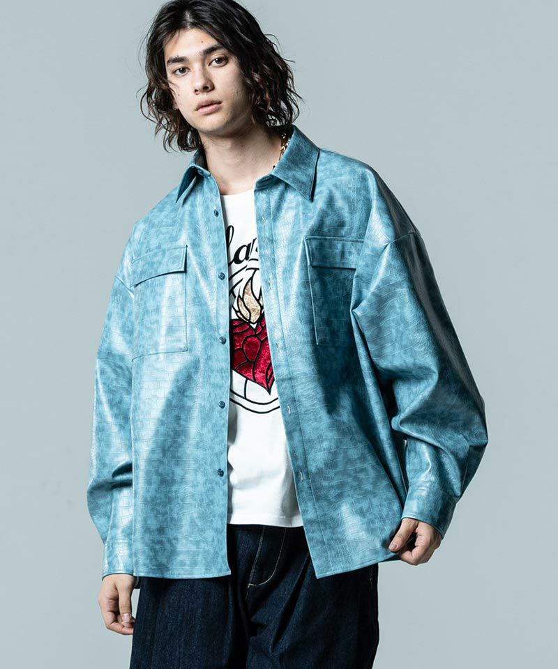 20%OFF【glamb(グラム)】Synth Leather SH シンセレザーシャツ