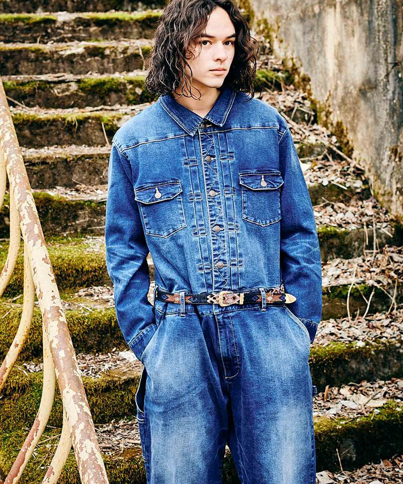 20%OFF【glamb(グラム)】Oversized Denim All in One オーバーサイズ 