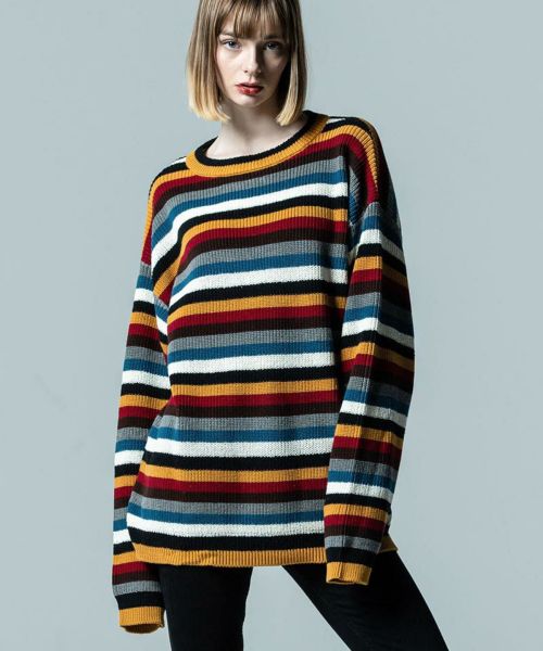 glamb(グラム)】Fifties Border Knit フィフティーズボーダーニット