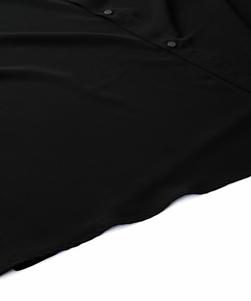 NOID ノーアイディー　黒　リンクル加工　長袖シャツ　サイズ2 NO ID. SALE セール ノーアイディー シャツ BLACK カラー
