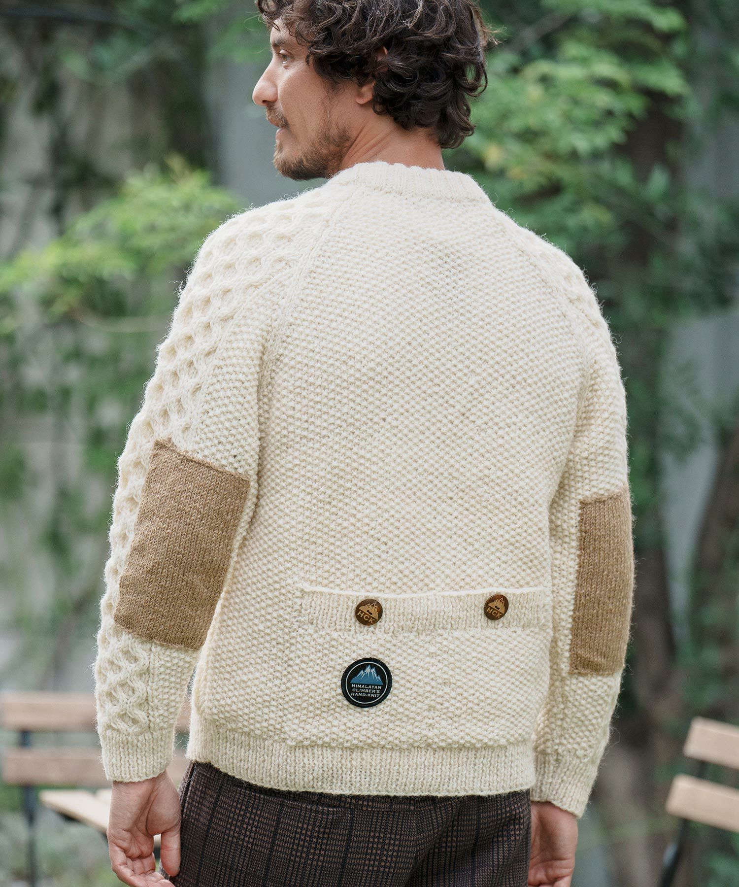CAMBIO(カンビオ)】【HIMALAYAN CLIMBERS HAND-KNIT別注】手編みクルー 